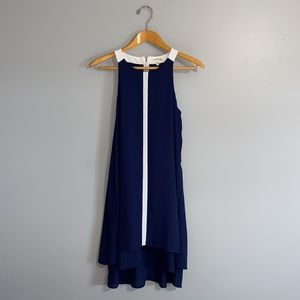 Navy blue with white stripe Mini Dress